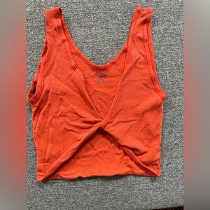 Orange free people crop top/bra
